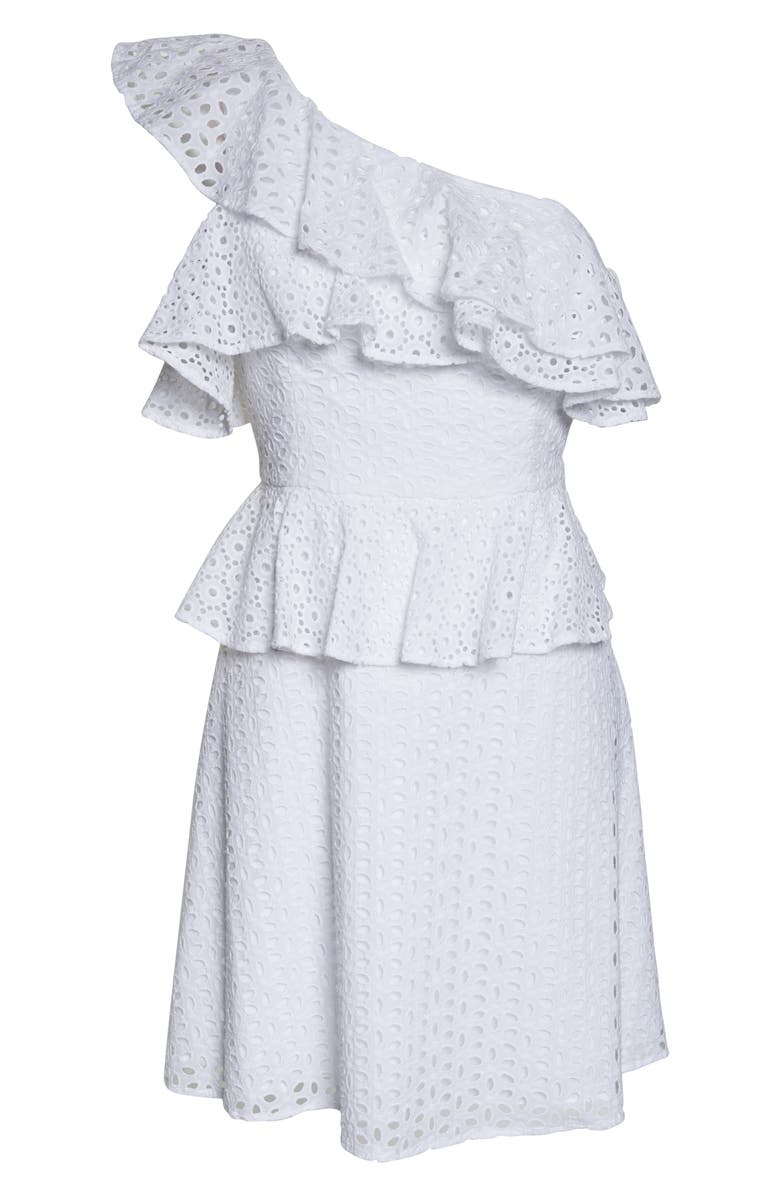 Lilly Pulitzer<sup>®</sup> Josey Eyelet One-Shoulder Dress, Alternate, color, 