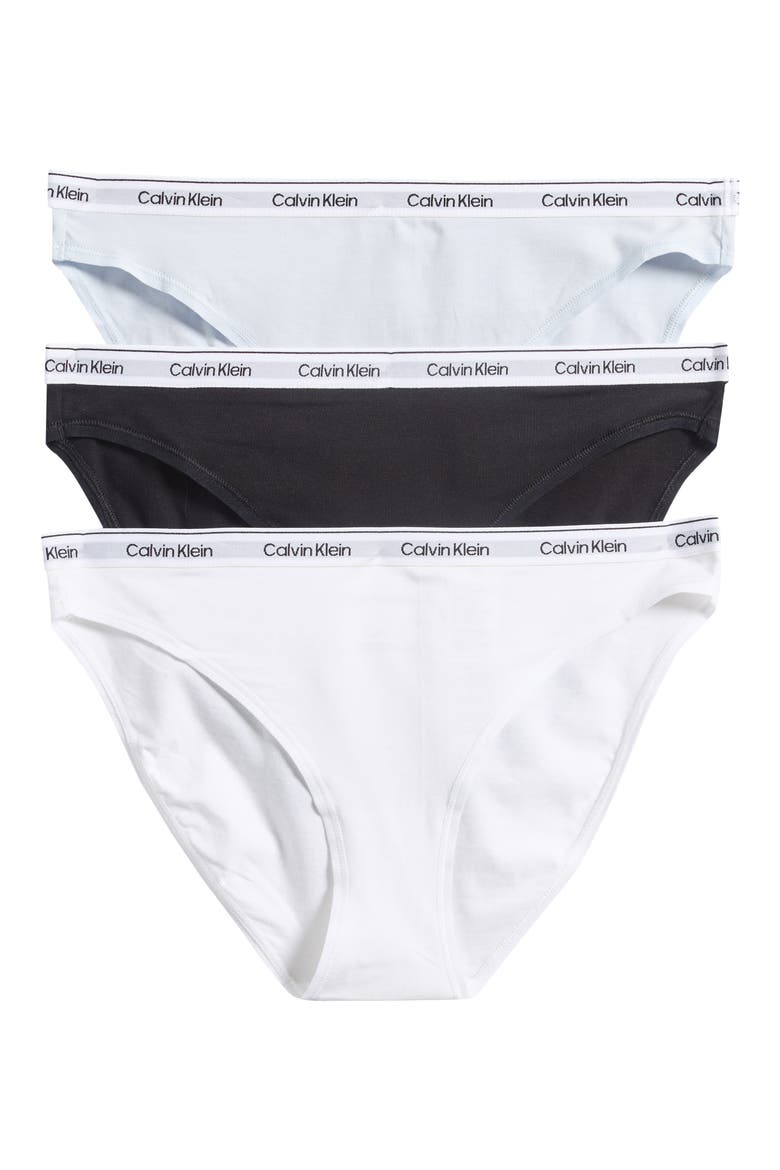 Assorted 3-Pack Logo Bikinis, Main, color, BLACK/CLASSIC WHITE/PLEIN AIR