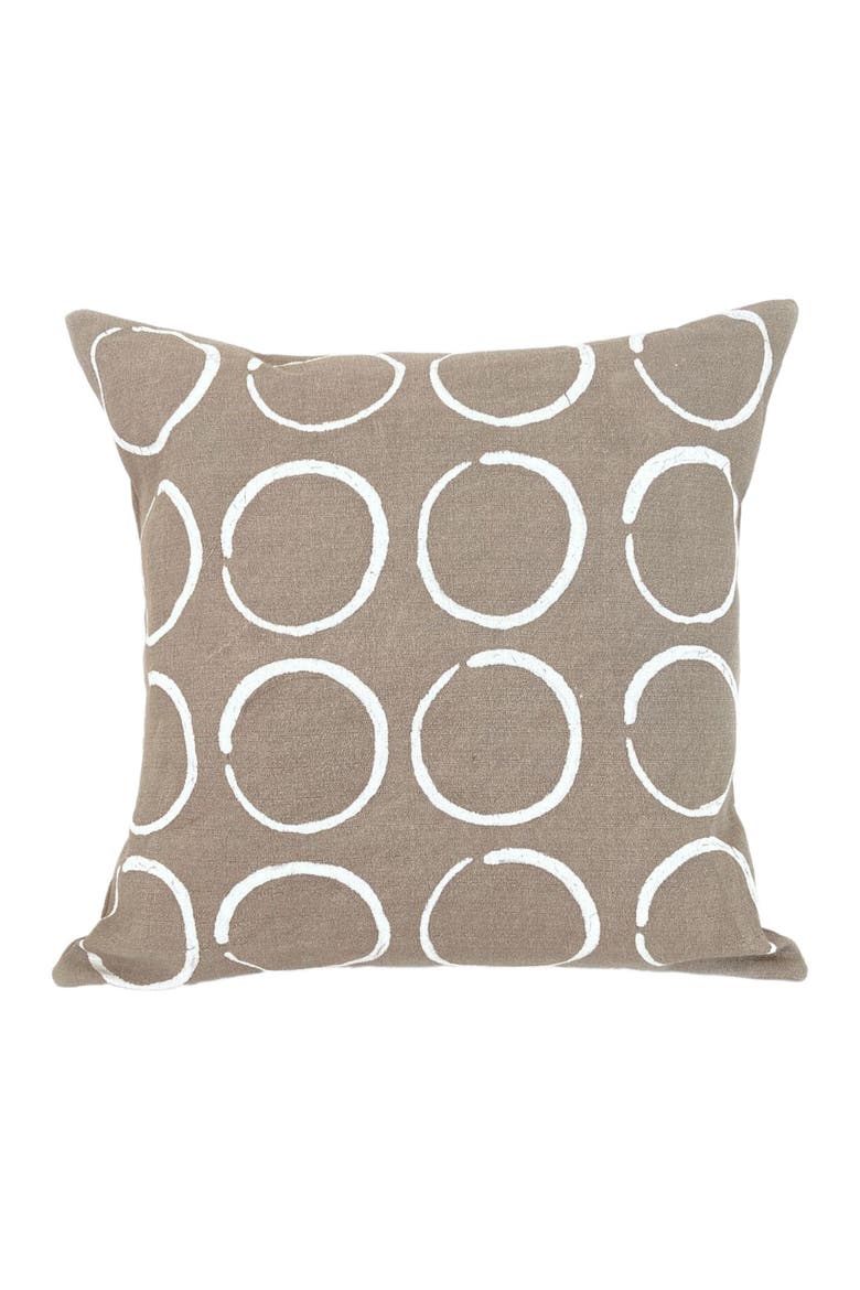 Sadza Circles Pillow Cover - Savanna Beige 18', Main, color, Beige