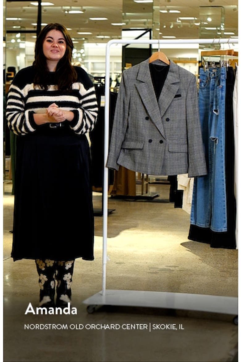 Bea Check Double Breasted Wool Blend Blazer video