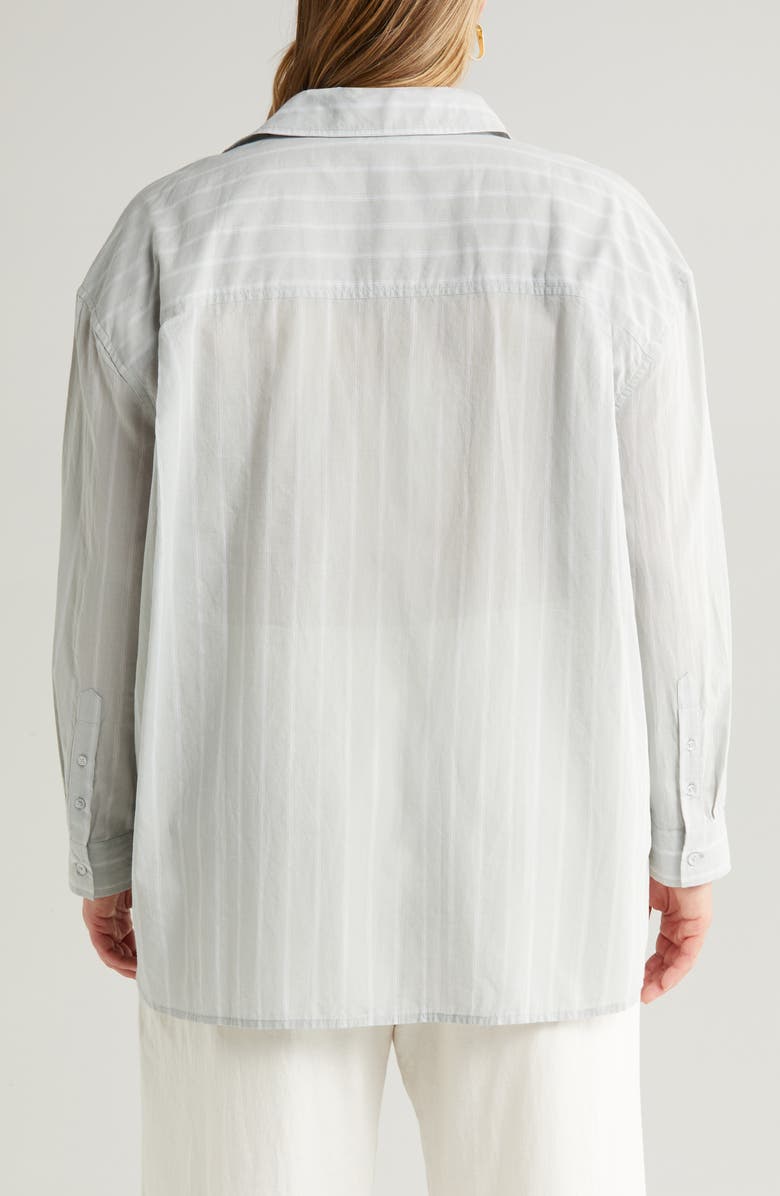 Treasure & Bond Cotton Voile Button-Up Shirt, Alternate, color,