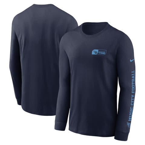 Men's Nike Navy Tennessee Titans All Out Long Sleeve T-Shirt