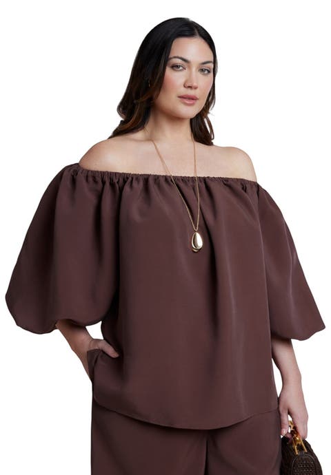 Off The Shoulder Puff Sleeve Top