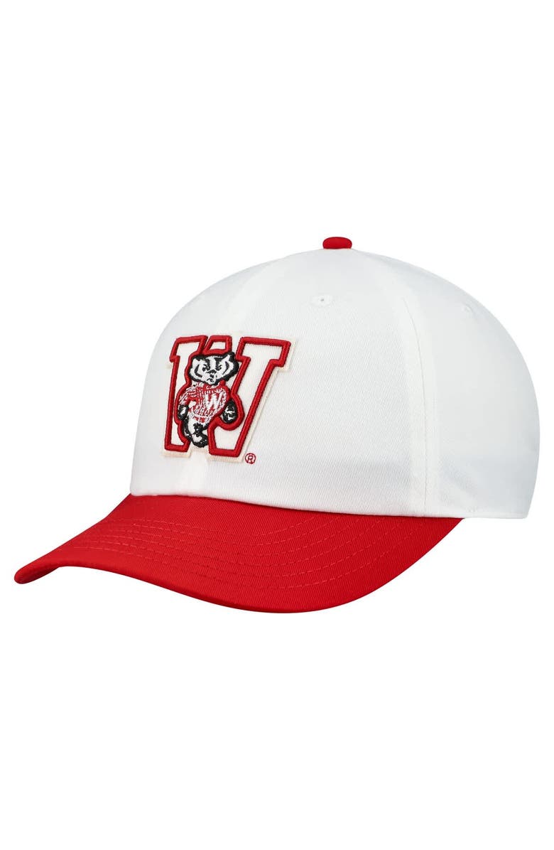Under Armour Men's Under Armour White/Red Wisconsin Badgers Throwback Snapback Hat, Main, color, White