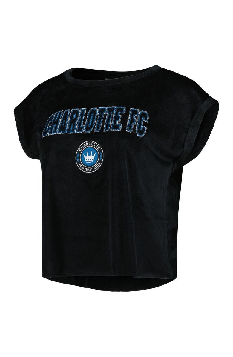 CONCEPTS SPORT Women's Concepts Sport Black Charlotte FC Intermission T-Shirt and Shorts Sleep Set, Alternate, color, Black