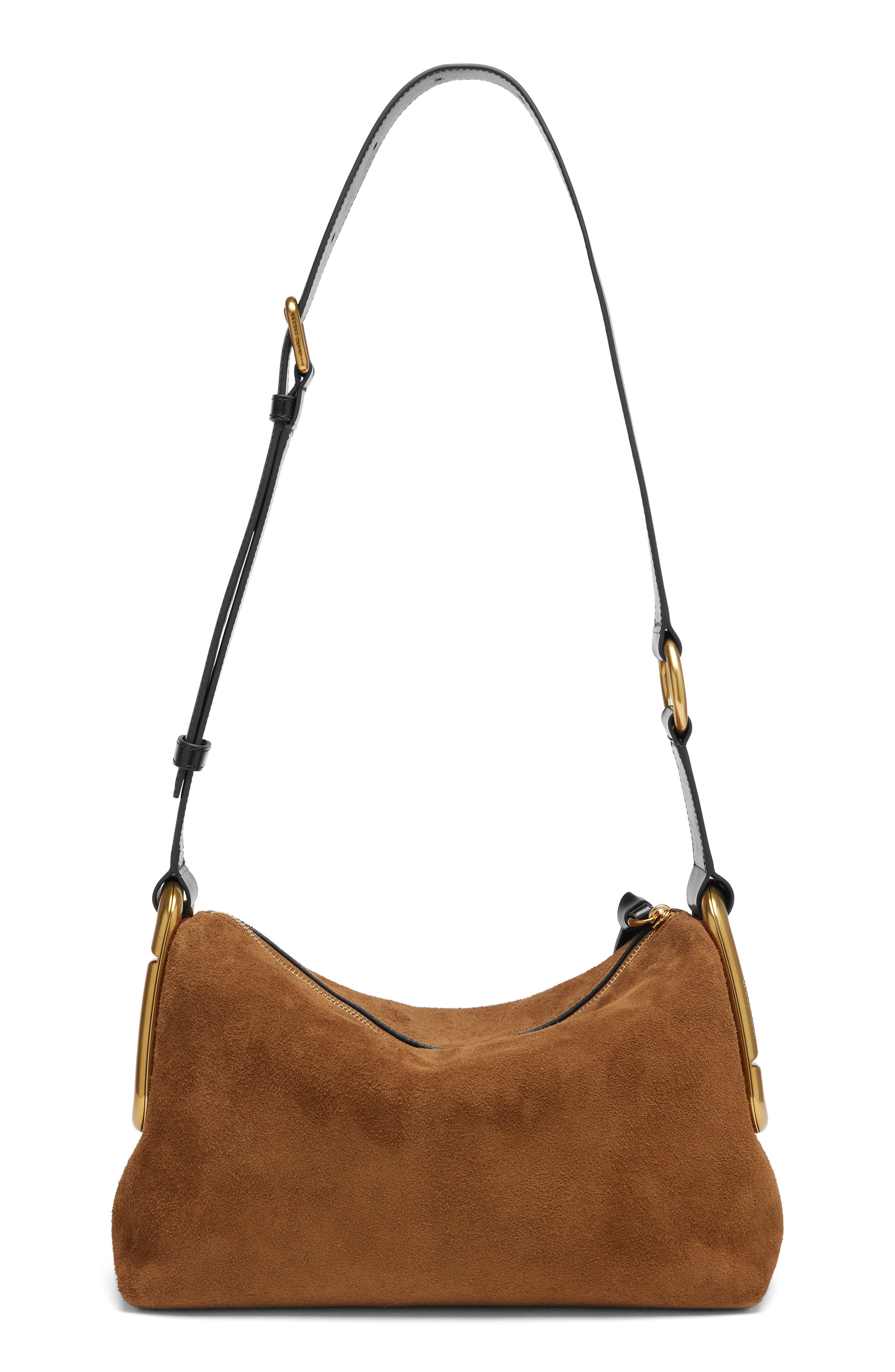 Scene Medium Crinkled Leather Shoulder Bag, Alternate, color, COPPER