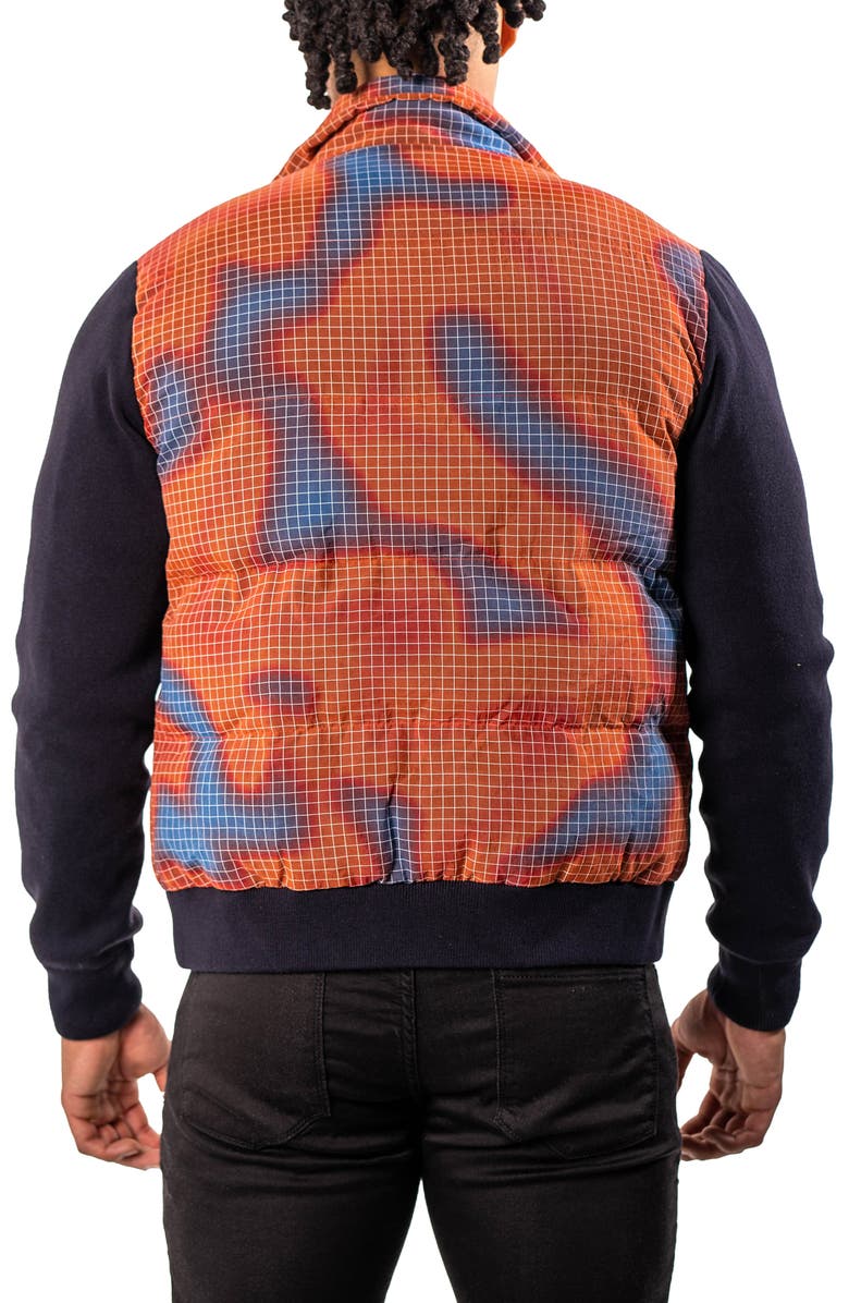 Maceoo Quilted & Knit Bomber Jacket, Alternate, color, Orange