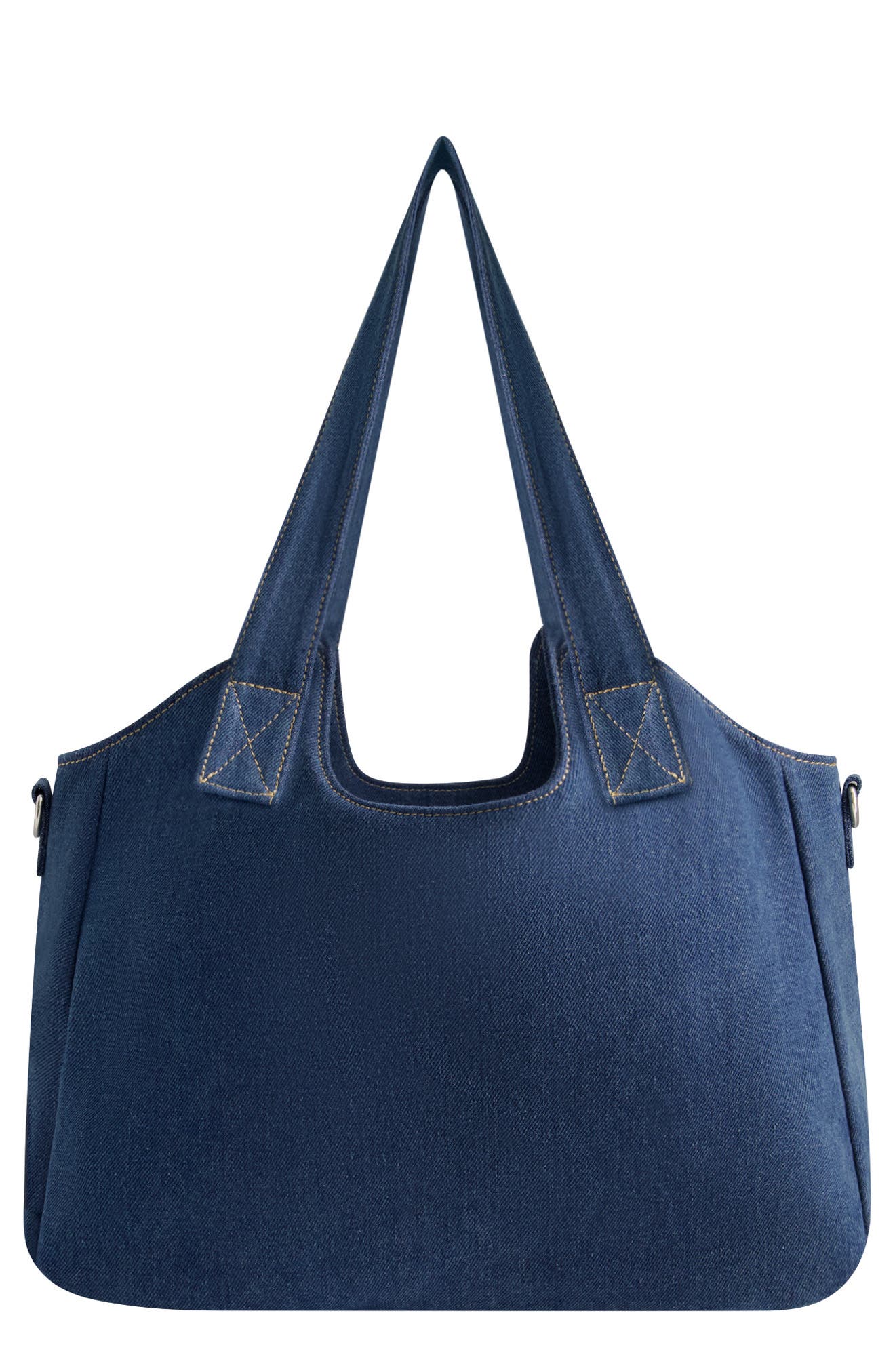 True Religion Brand Jeans Horseshoe Denim Satchel, Alternate, color, Medium Blue