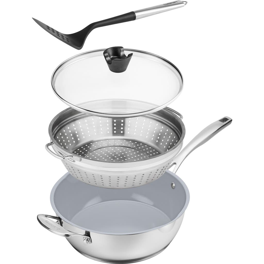 Cuisinart Preferred Pan 4-piece Assorted Nonstick Cookware Set In Stainless