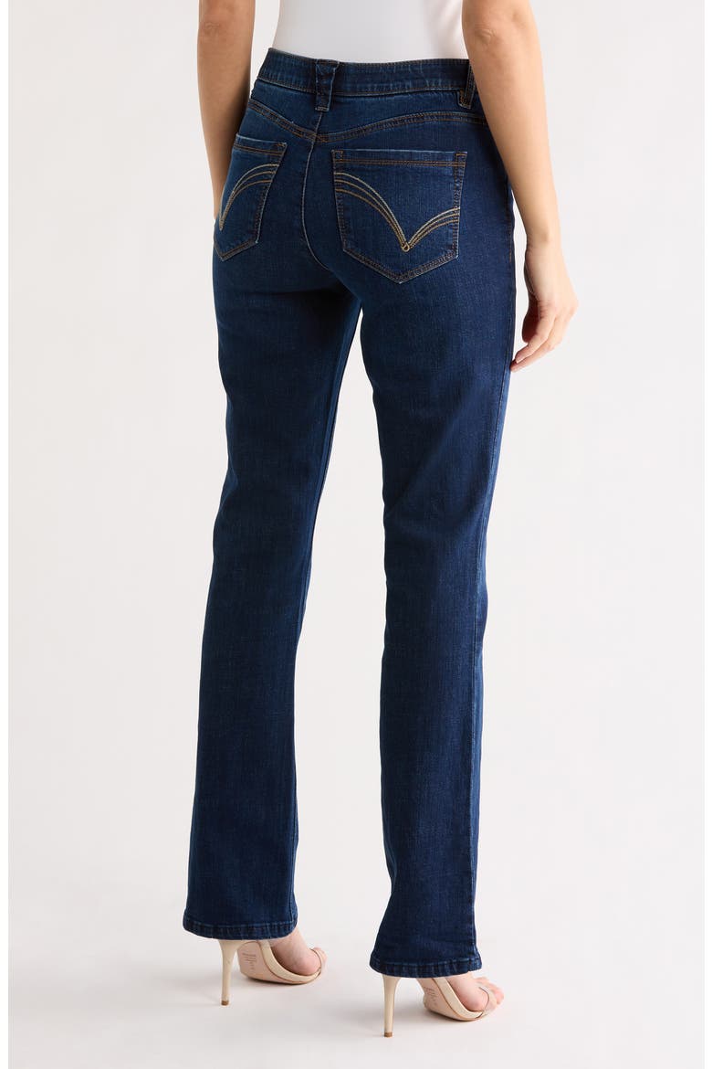 'Ab'Technology Embroidered Itty Bitty Bootcut Jeans, Alternate, color, INDIGO
