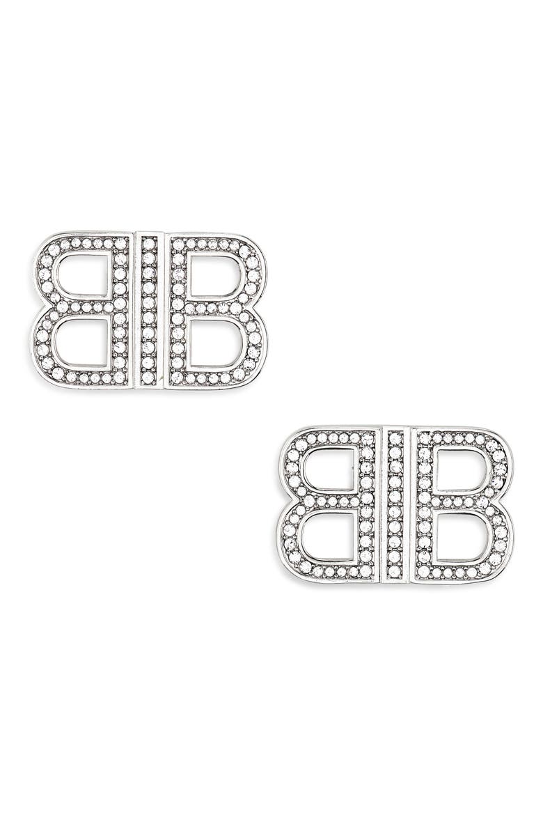 BB 2.0 Crystal Stud Earrings, Main, color, SILVER/ CRYSTAL