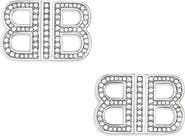 Balenciaga BB 2.0 Crystal Stud Earrings