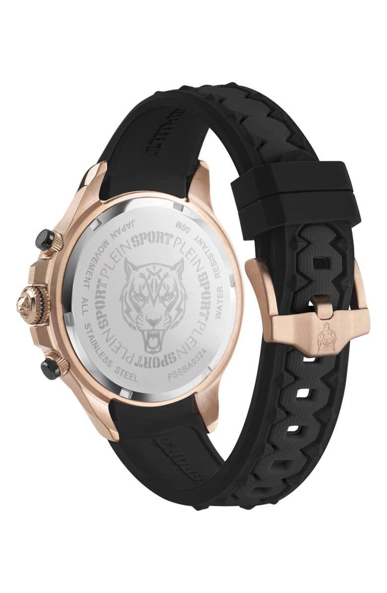 PLEIN SPORT Warrior Tech Watch, Alternate, color, Black/ Rose Gold