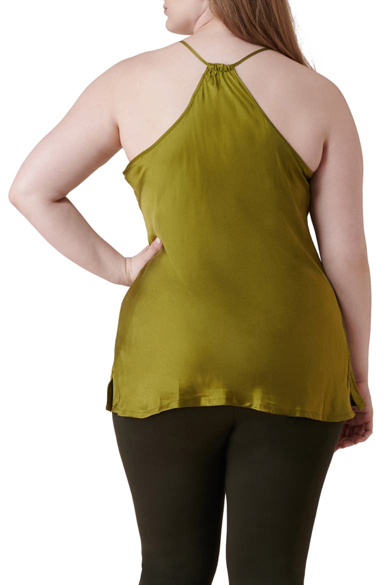 Silk Charmeuse Tank, Alternate, color, GREEN