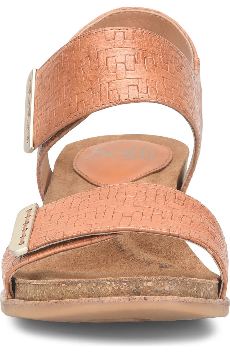 Söfft Verdi II Slingback Wedge Sandal, Alternate, color, Luggage Woven