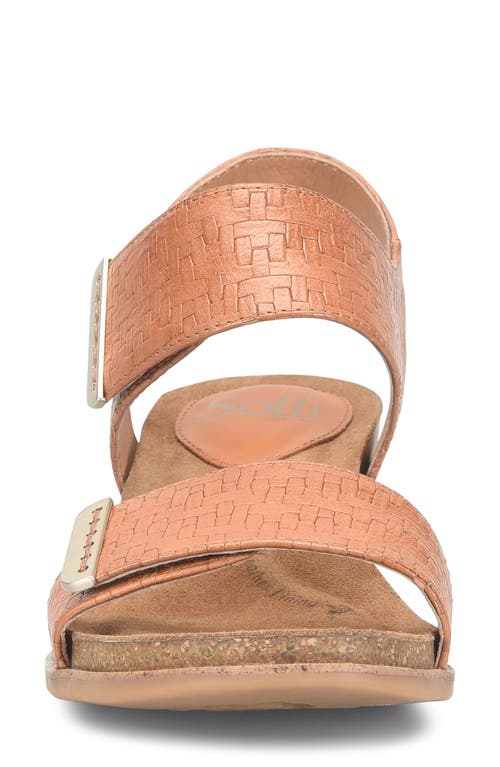 Söfft Verdi Ii Slingback Wedge Sandal In Luggage Woven
