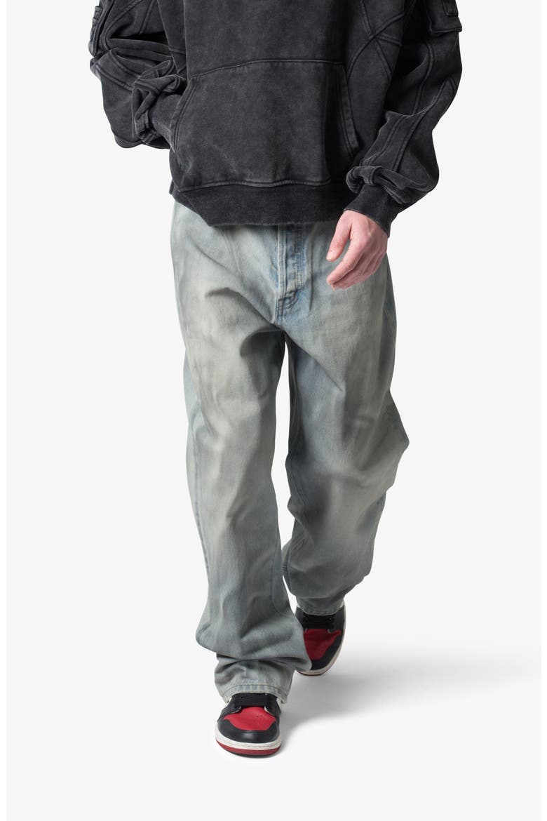 Ultra Baggy Oil Stain Jeans, Alternate, color, VINTAGE BLUE