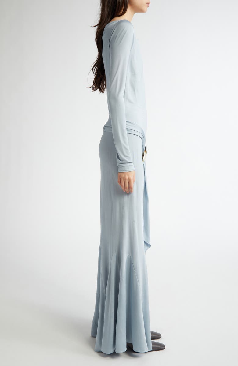 CONNER IVES Demi Couture Long Sleeve Silk Jersey Maxi Dress, Alternate, color, 