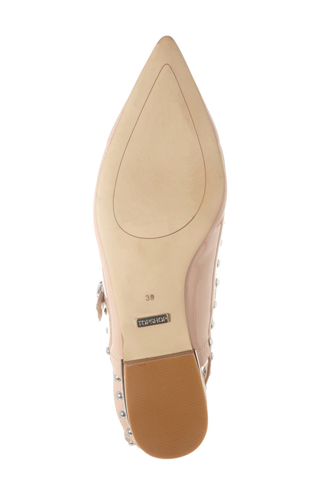 Topshop 'Kate' Pointy Toe Flat, Alternate, color, 