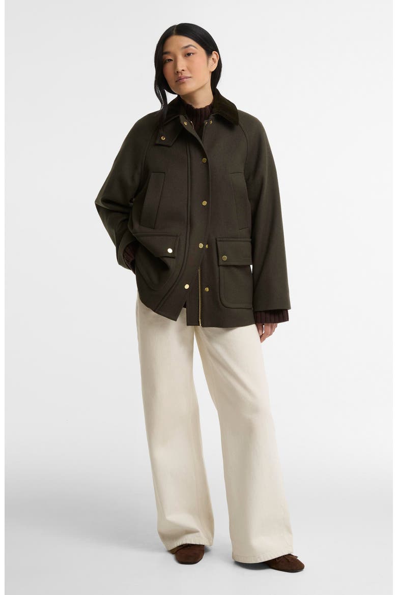 Bedale Wool Blend Coat, Alternate, color, OLIVE / SHADOW CLASSIC