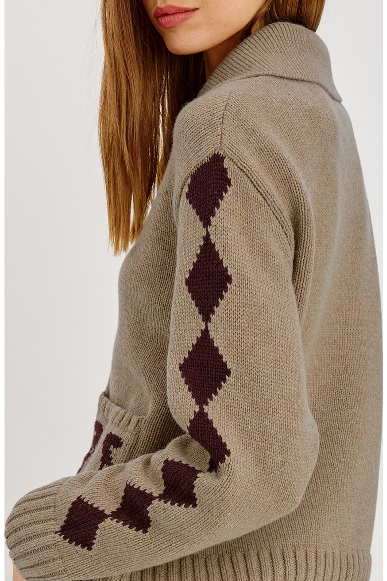 Rhea Cardigan Sweater, Alternate, color, HORSESHOES