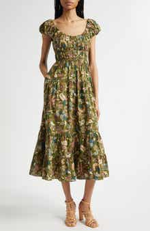 Ulla Johnson Paloma Cap Sleeve Midi Dress