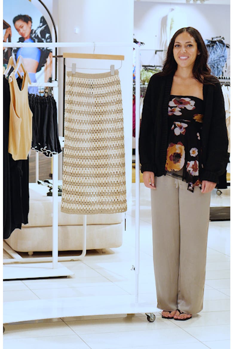 Natalia Stripe Crochet Maxi Skirt video