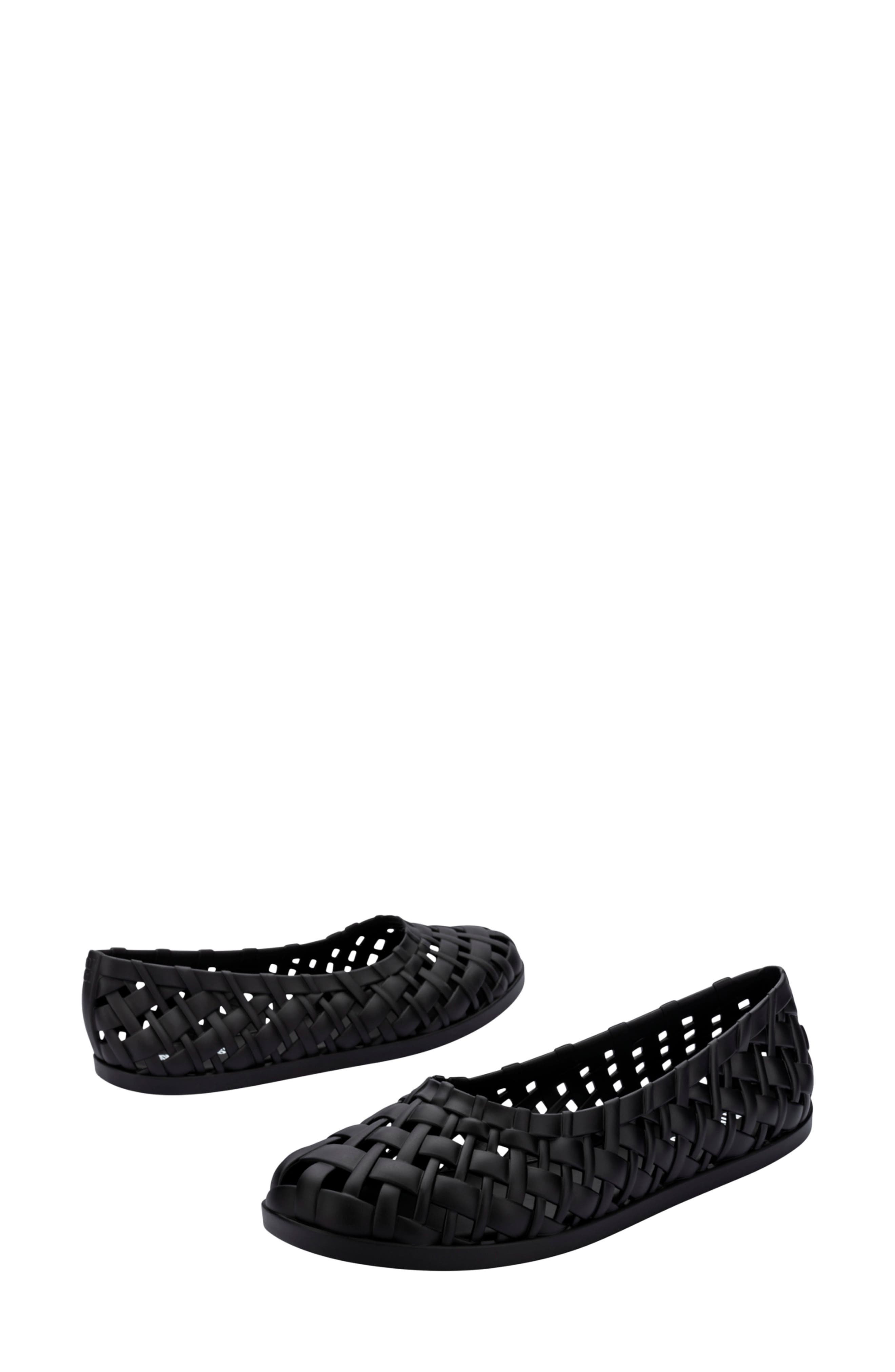 Melissa Possession Water Resistant Jelly Ballet Flat, Alternate, color, Black
