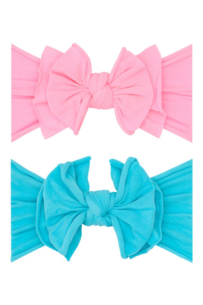 2-Pack Fab-Bow-Lous Headbands (Nordstrom Exclusive), Alternate, color, NEON PINK A BOO NEON BLUE