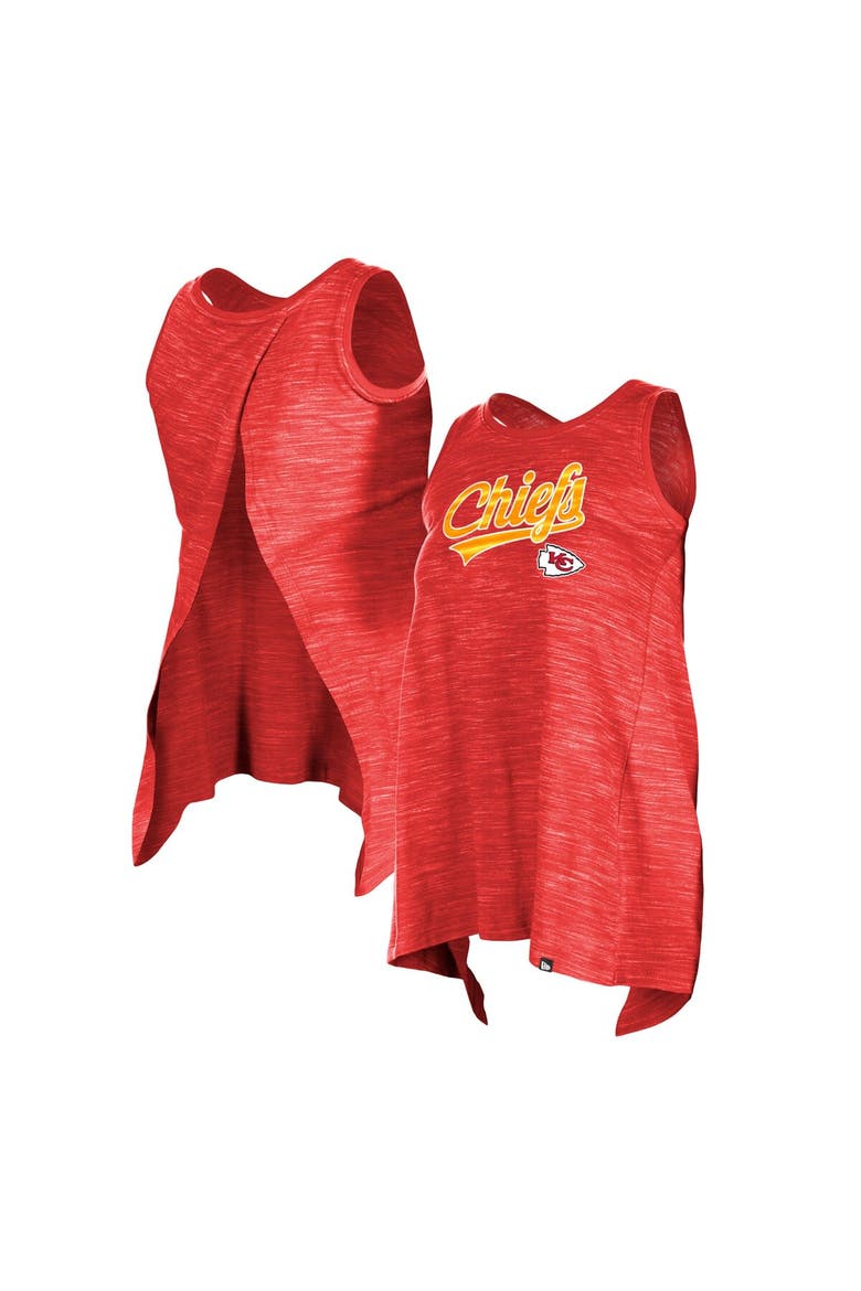 Women's New Era  Red Kansas City Chiefs  Space Dye Active Tank Top, Alternate, color, Red