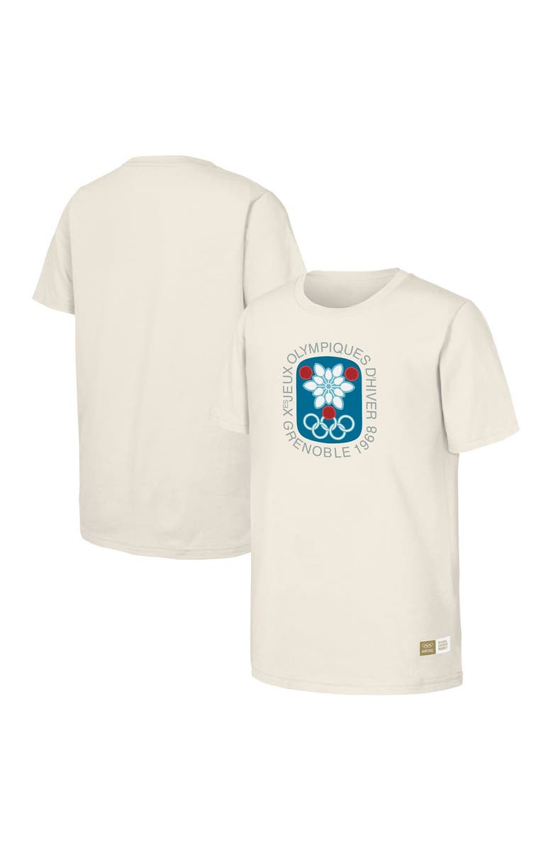 Outerstuff Men's Natural 1968 Grenbole Games Olympic Heritage T-Shirt, Main, color, Natural
