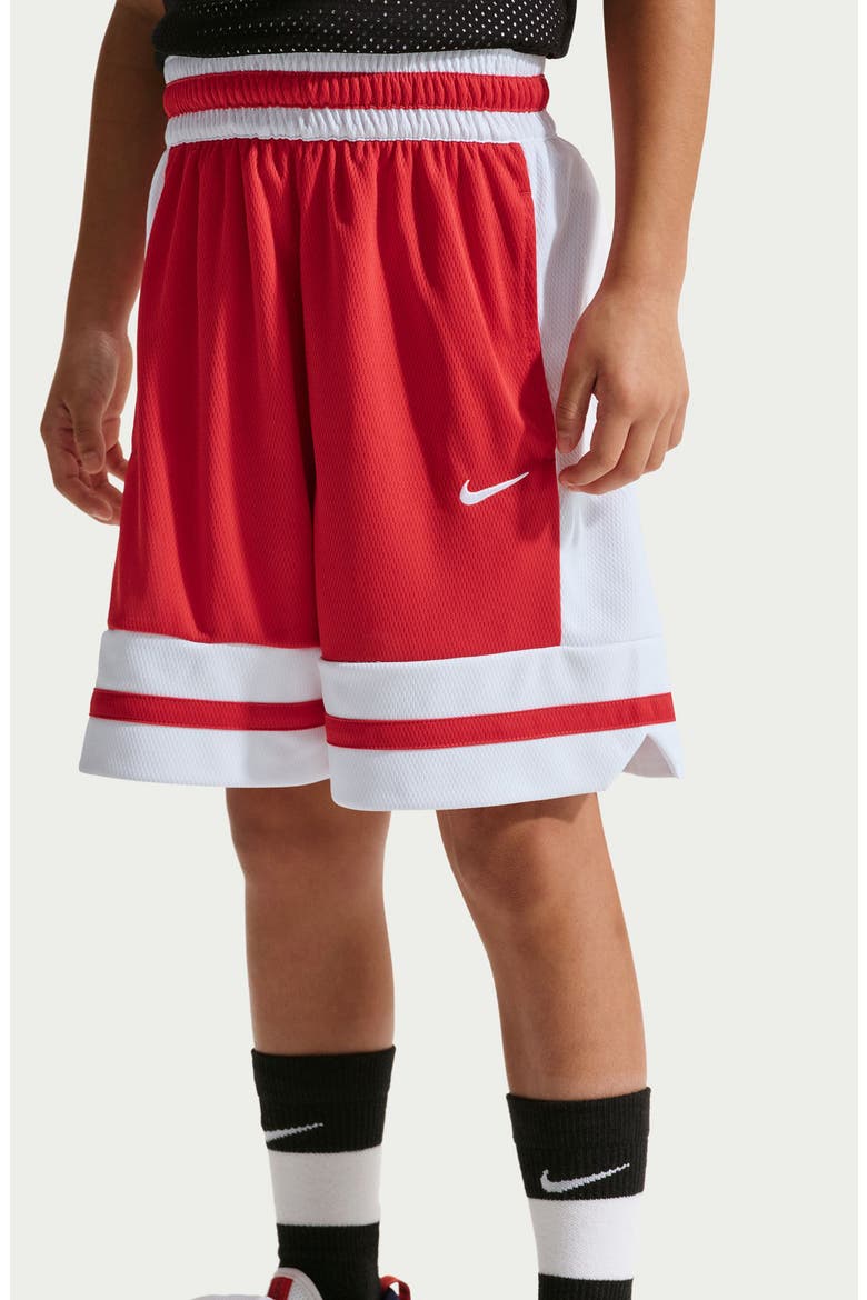 Kids' Dri-FIT Performance Basketball Shorts, Alternate, color, UNIVERSITY RED/ WHITE/ WHITE