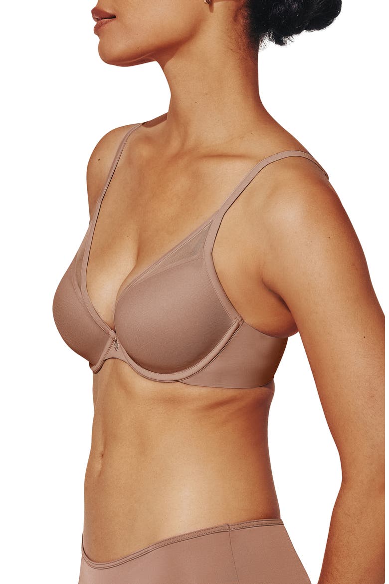 24/7® Classic Uplift Plunge Underwire Bra, Alternate, color, MOCHA