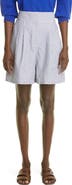 Lafayette 148 New York Leroy Stripe Cotton Blend Shorts