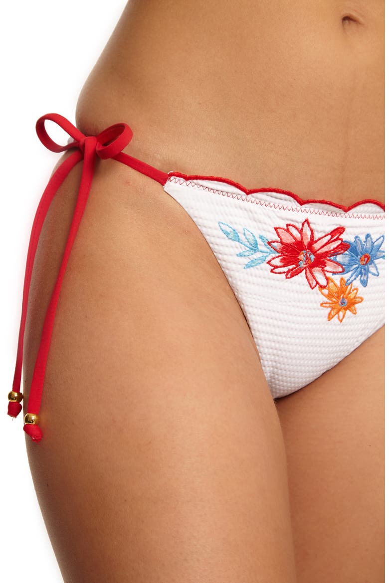 Countryside Side Tie Bikini Bottoms, Alternate, color, WHITE
