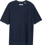 Tommy Bahama Salthill Short Sleeve Cotton & Linen Piqué Sweater
