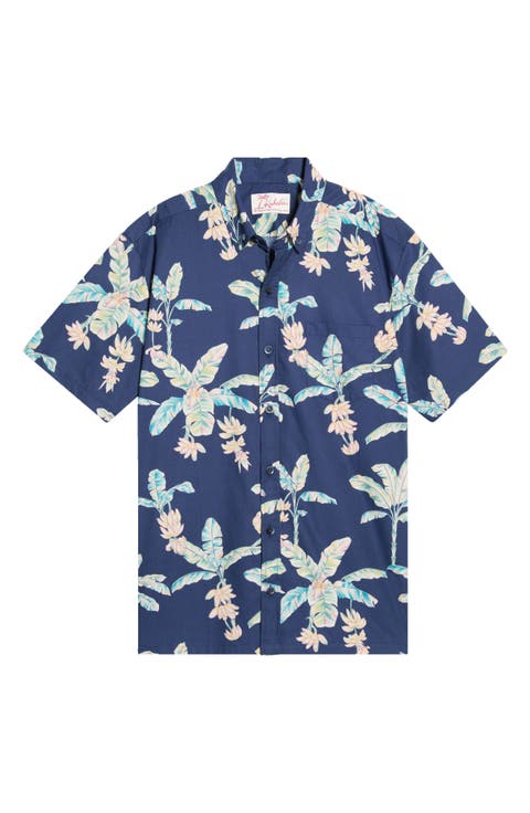 Banana Blossoms Cotton Button-Down Shirt