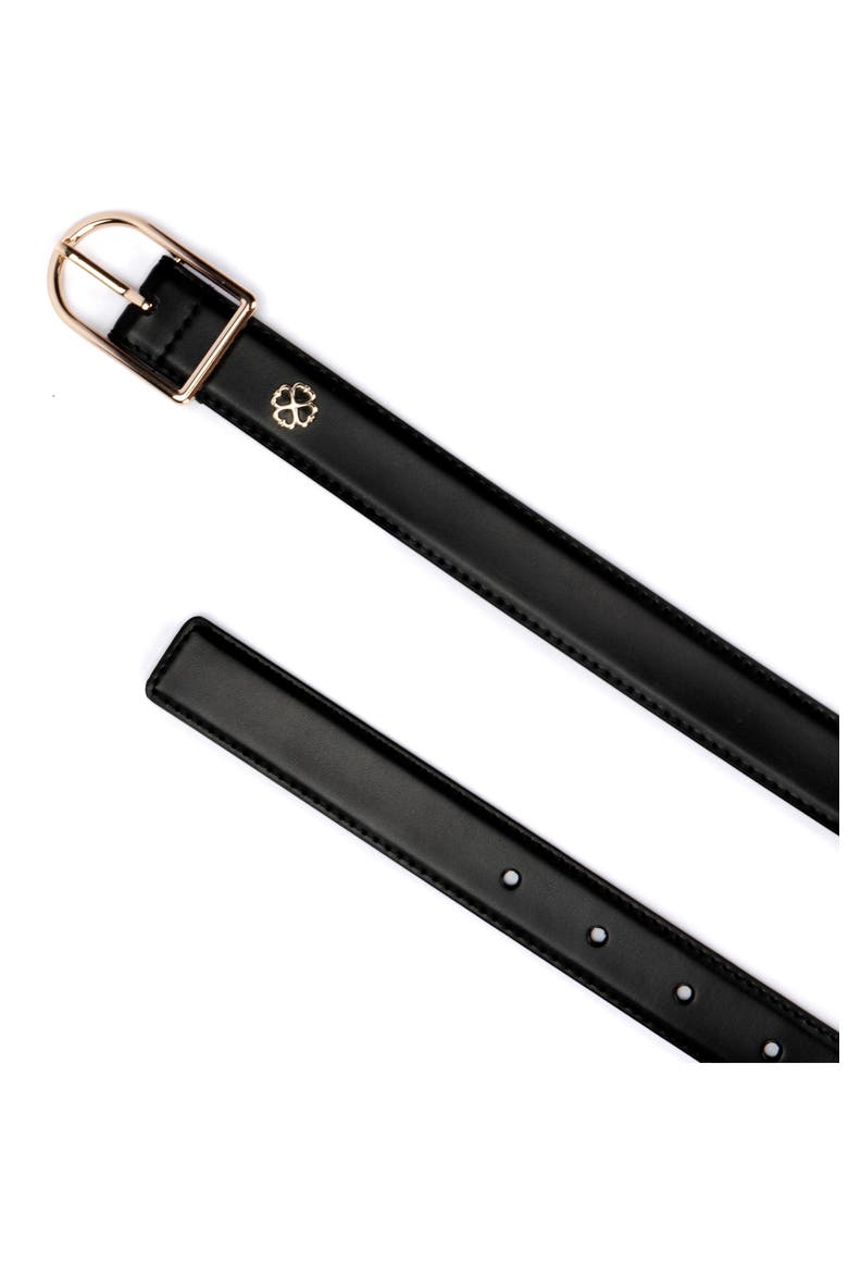 leather belt, Alternate, color, BLACK