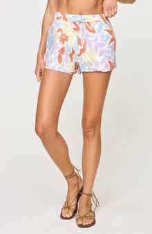 LSPACE Rio Linen Cover-Up Drawstring Shorts