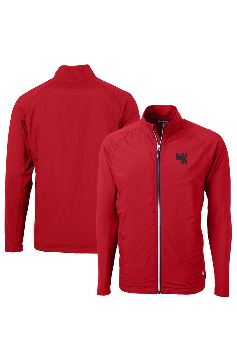 Cutter & Buck Men's Cutter & Buck Red Western Kentucky Hilltoppers Adapt Eco Knit Hybrid Recycled Big & Tall Full-Zip Jacket, Main, color,