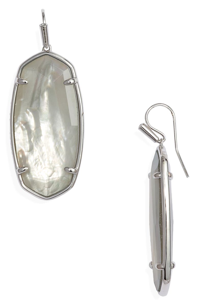 Kendra Scott Faceted Elle Mother-of-Pearl Drop Earrings, Main, color,