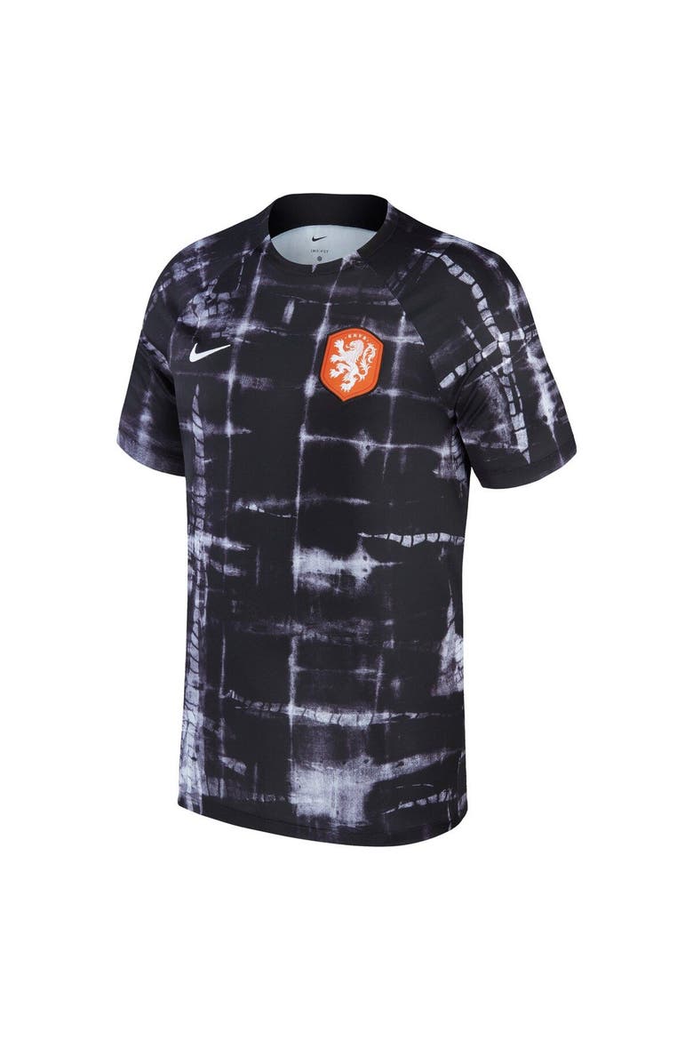 Men's Nike Black Netherlands National Team 2022/23 Pre-Match Top, Alternate, color, Black