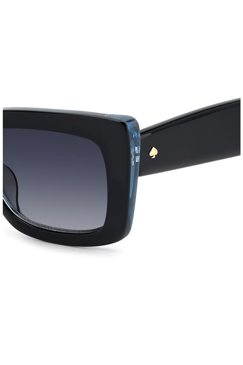 cailin 52mm rectangular sunglasses, Alternate, color, BLACK BLUE/ DARK GREY SF