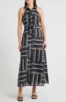 CIEBON Kaisa Sleeveless Belted Shirtdress