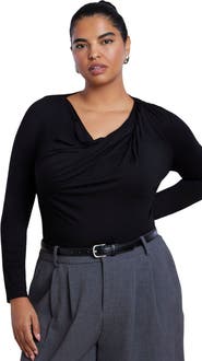 ELOQUII Twisted Drape Top (plus)