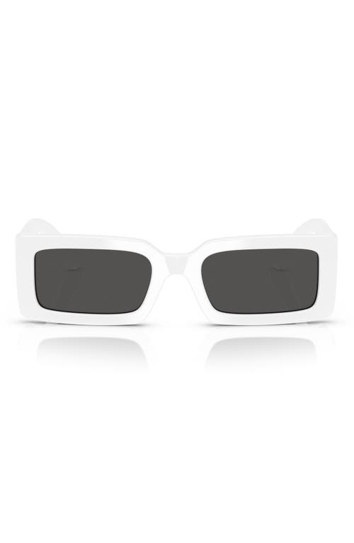 Dolce & Gabbana Womens White Dg6187 Rectangle-frame Injected Sunglasses In White