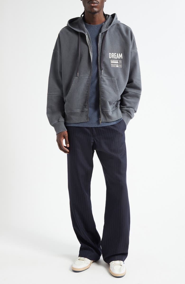 Golden Goose Gender Inclusive Journey Zip Graphic Hoodie, Alternate, color, Mix Anthracite