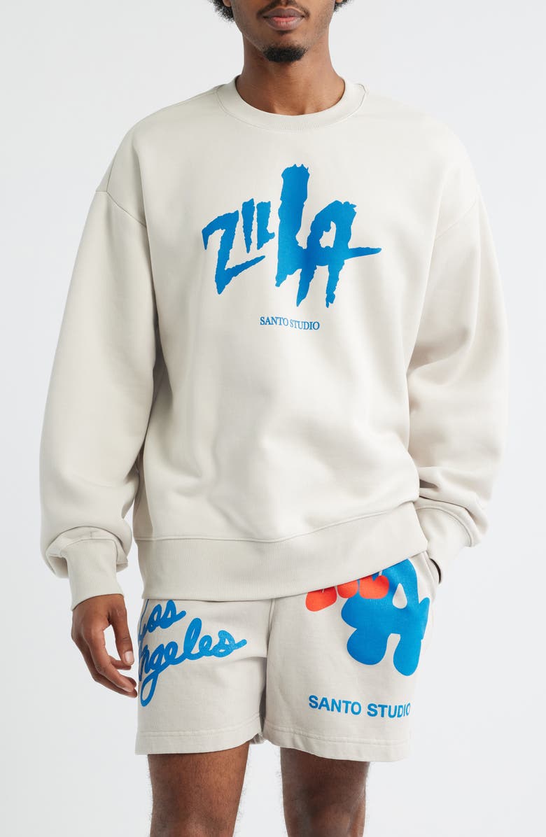 SANTO STUDIO Zilla LA Graphic Sweatshirt, Main, color,