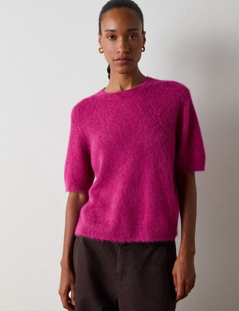 Alpaca Blend Knitted T-Shirt