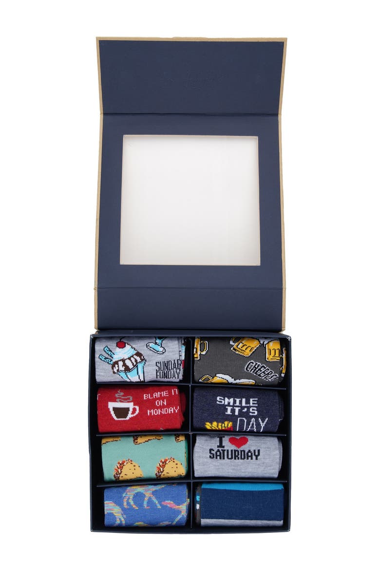 7 Days a Week Sock Box, Alternate, color, MULTI